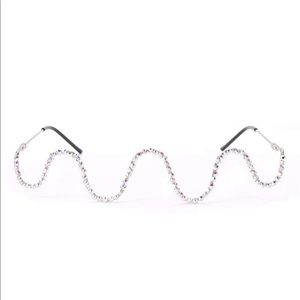 SILVER Rhinestone Lenseless eyewear